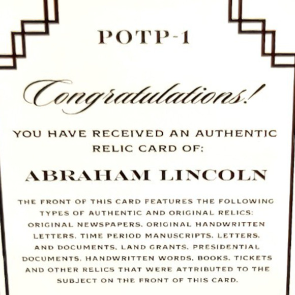 Authentic Handwriting Relic of Abraham Lincoln 16th President of the USA - Picture 4 of 4